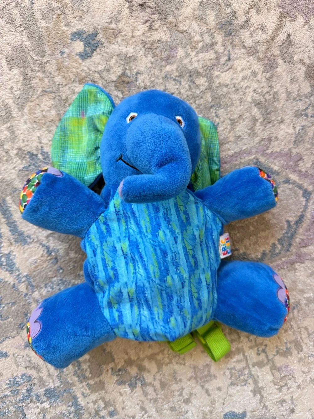 Blue Plush Elephant backpack